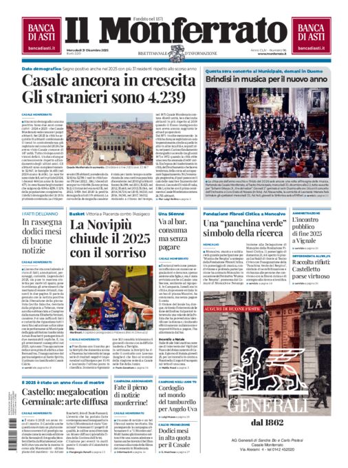 Il Monferrato - Edizione 96 del 31/12/2025